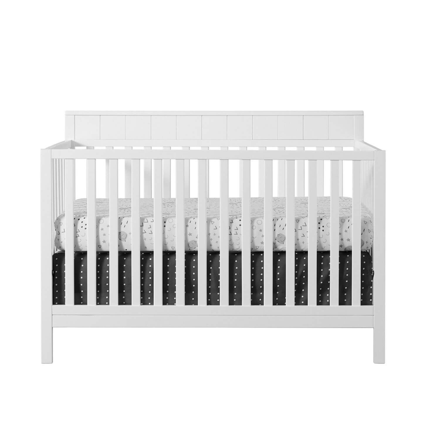 Oxford Baby Logan 4-in-1 Convertible Crib | Snow White