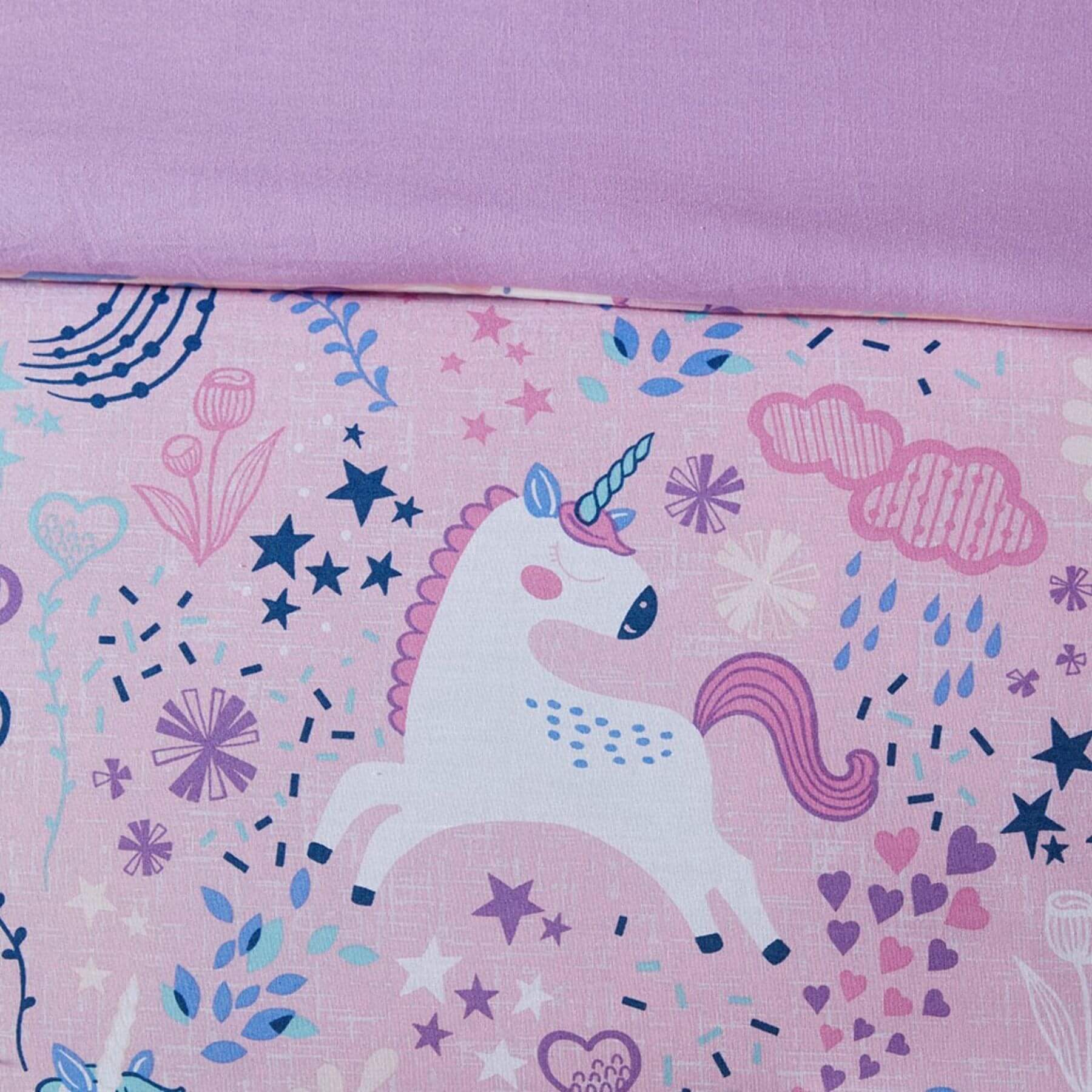 Detail View of Lola Unicorn Cotton Comforter Set