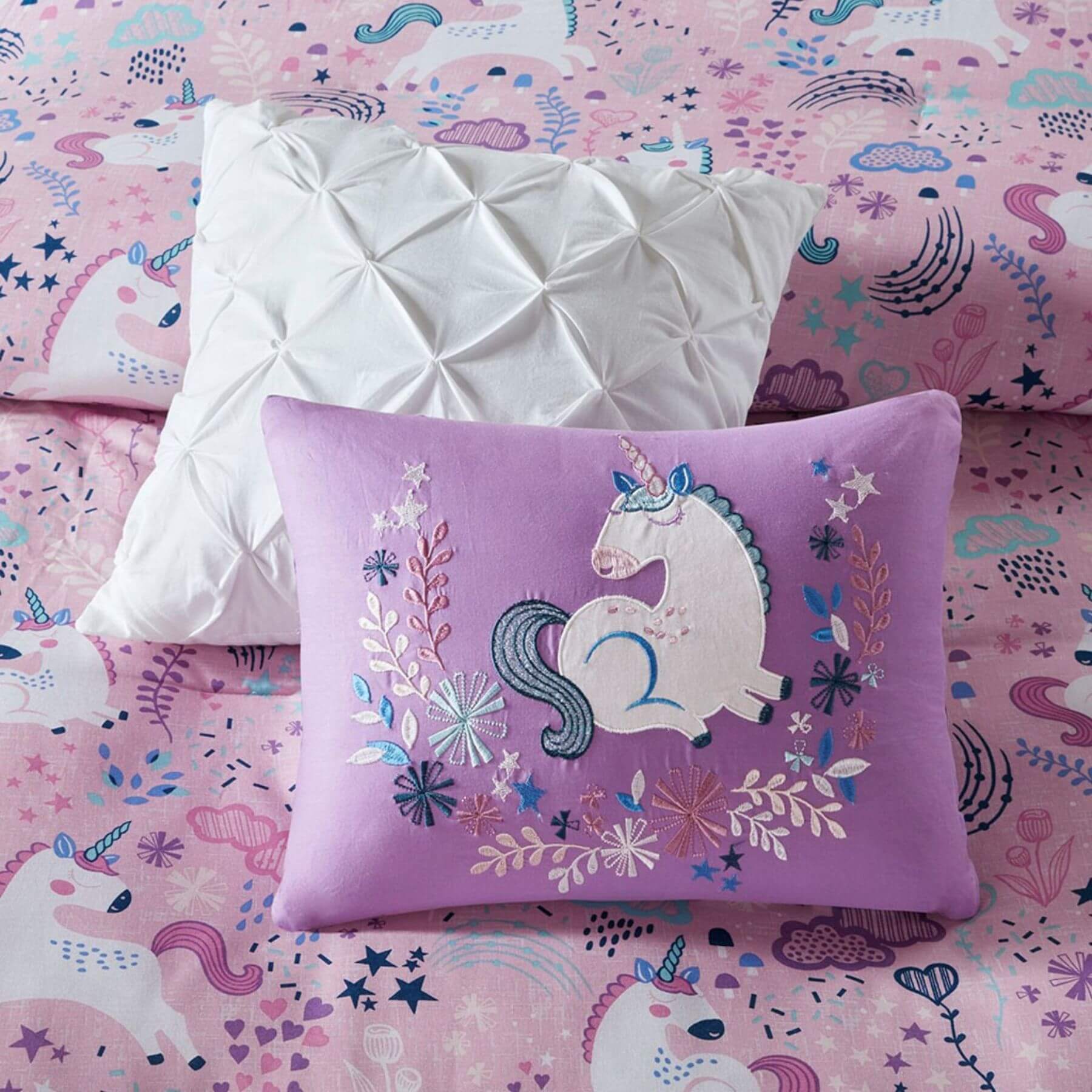 Lola Unicorn Cotton Decorative Pillows