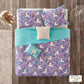 Lola Unicorn Reversible Cotton Quilt Set Purple