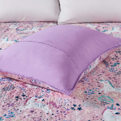 Lola Unicorn Reversible Cotton Sham Pink