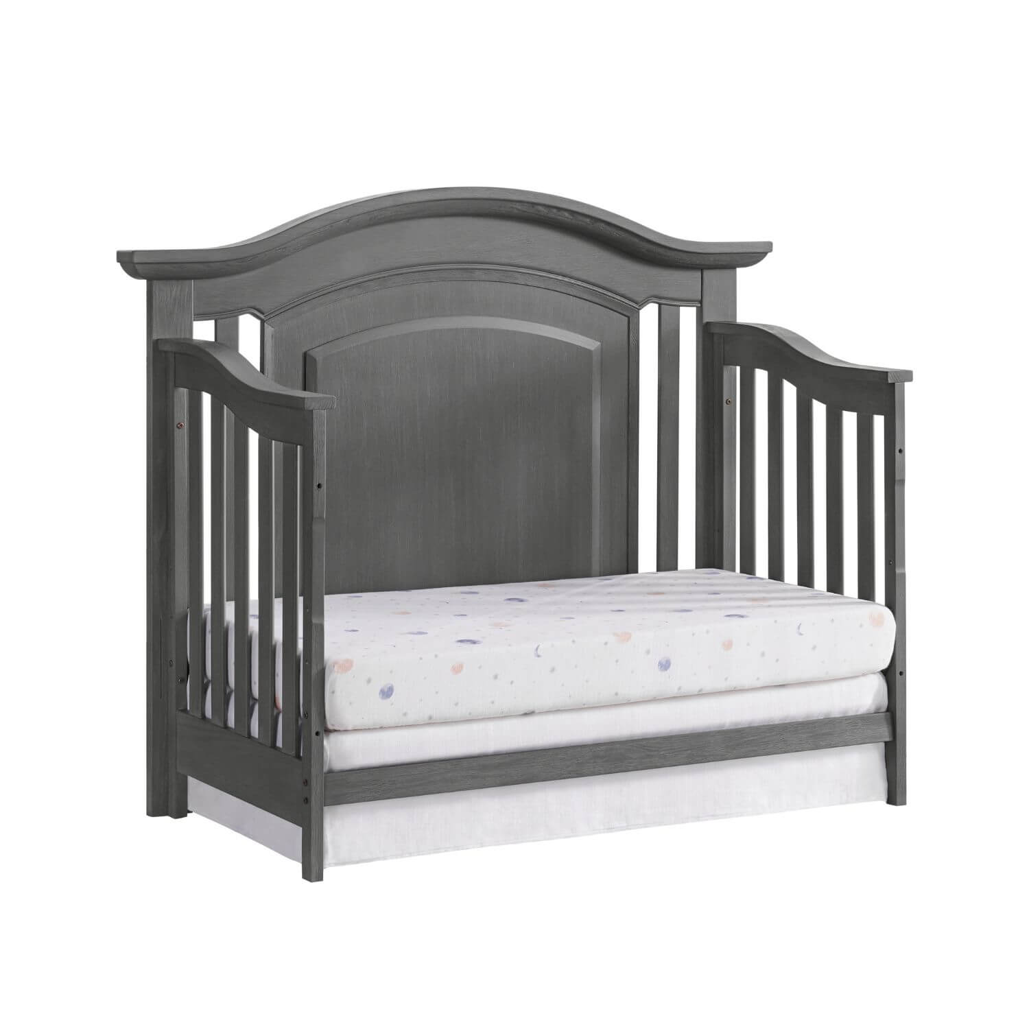Oxford Baby London Lane 4-in-1 Convertible Crib | Arctic Gray