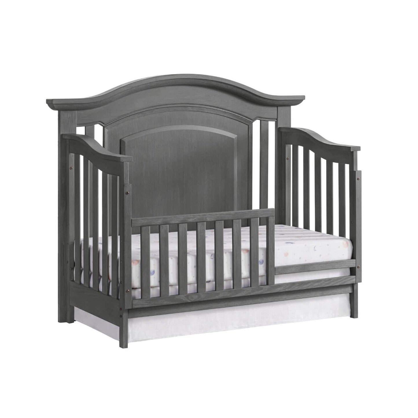 Oxford Baby London Lane 4-in-1 Convertible Crib | Arctic Gray