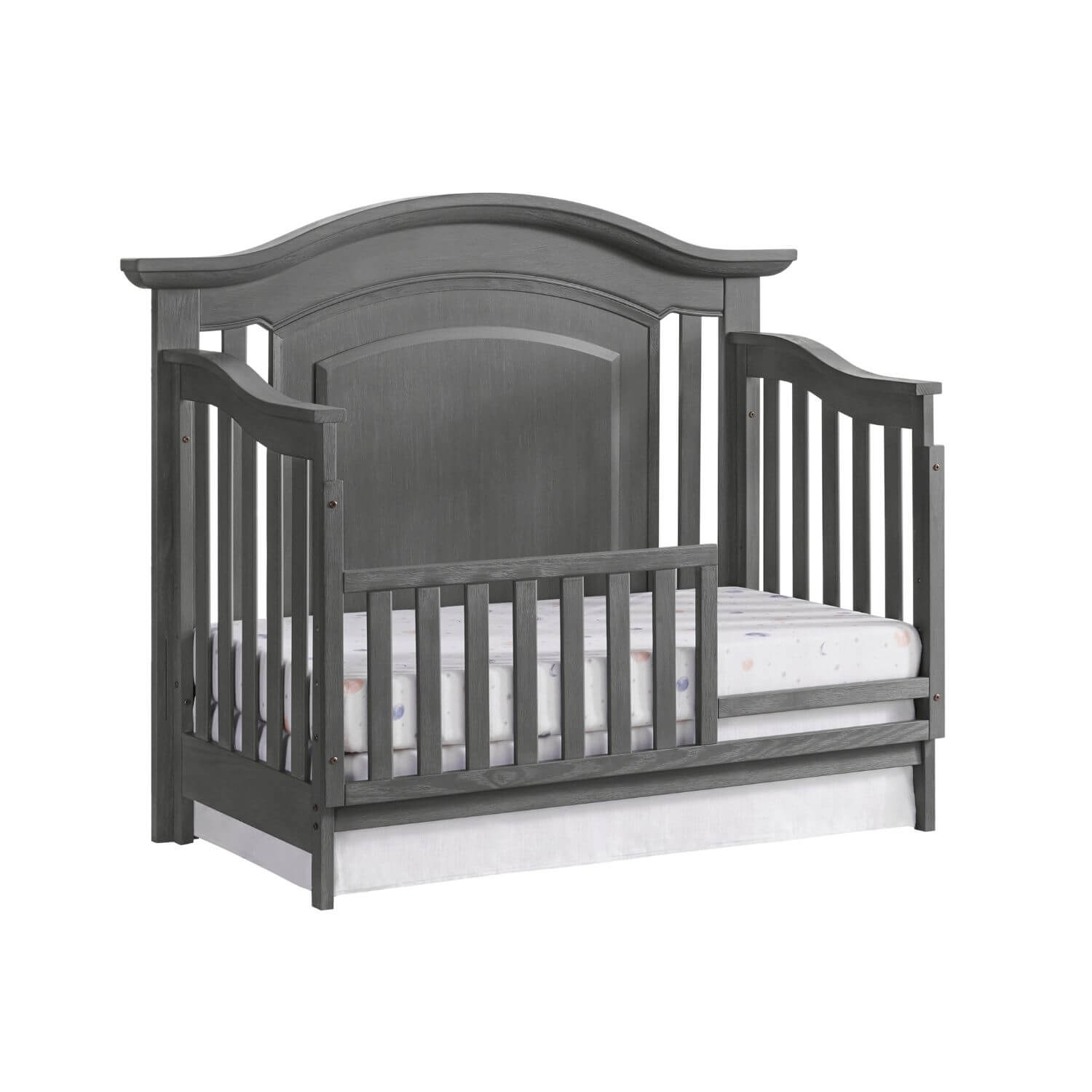 Oxford Baby London Lane 4-in-1 Convertible Crib | Arctic Gray