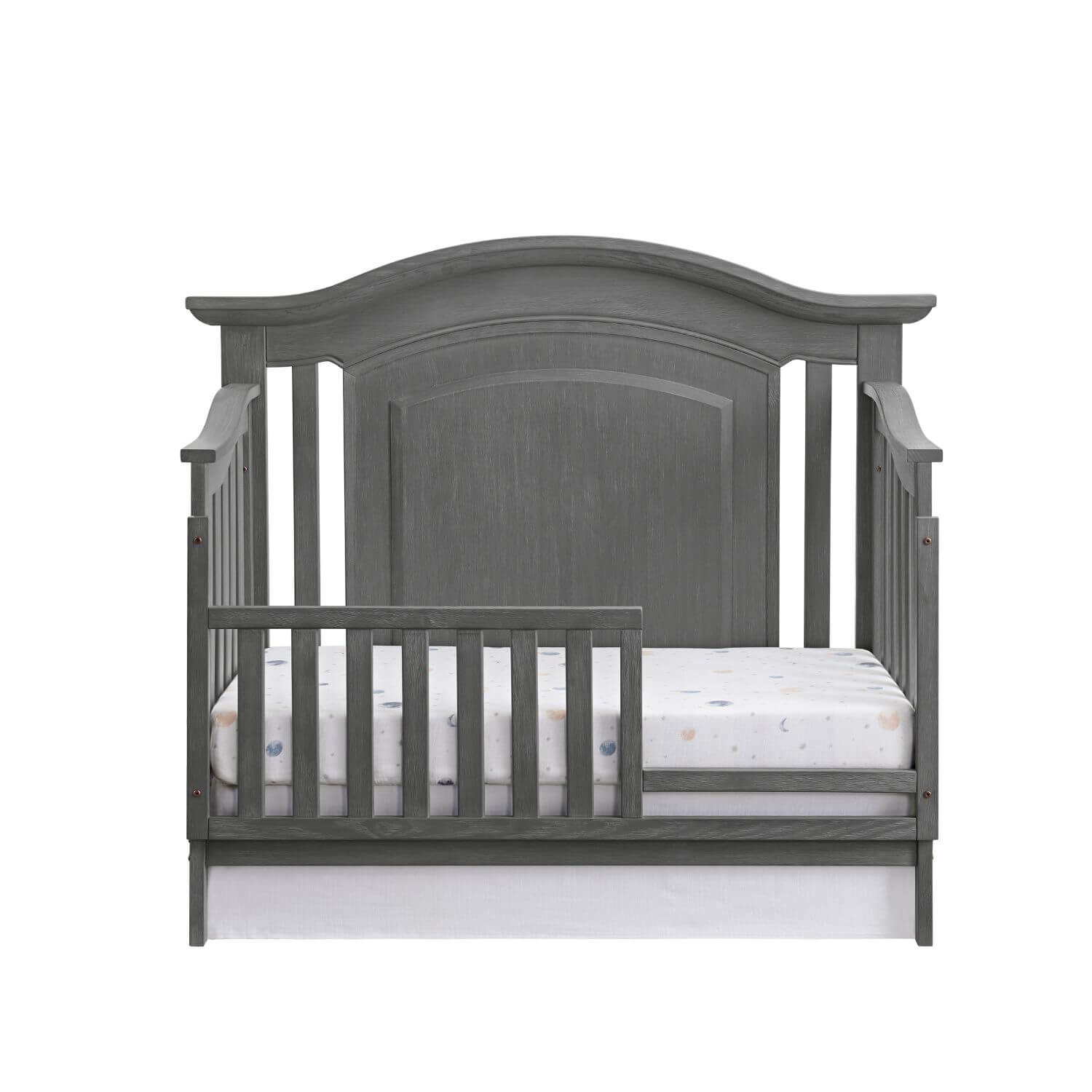 Oxford Baby London Lane 4-in-1 Convertible Crib | Arctic Gray