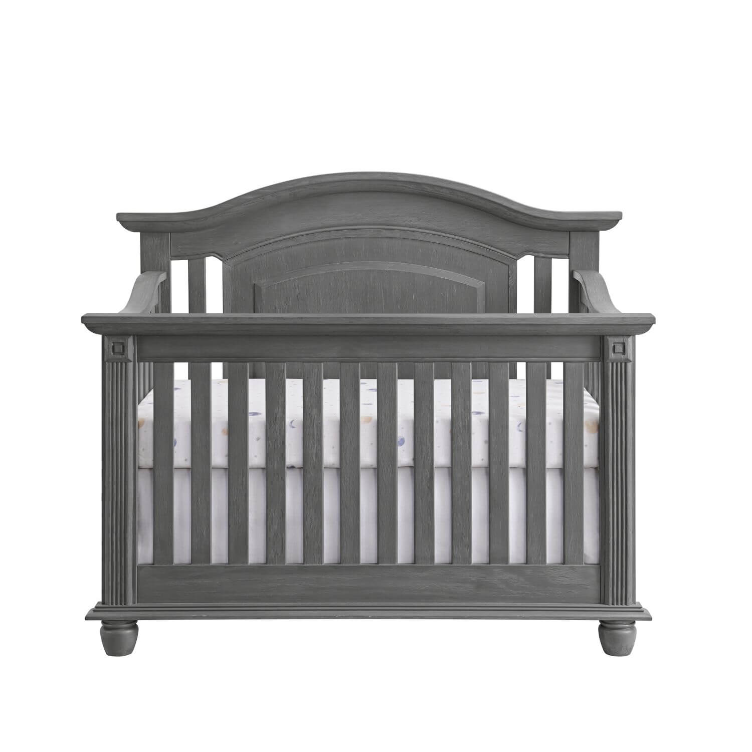 Oxford Baby London Lane 4-in-1 Convertible Crib | Arctic Gray
