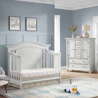 Oxford Baby London Lane 4-in-1 Convertible Crib | Vintage White