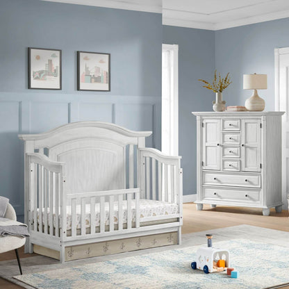 Oxford Baby London Lane 4-in-1 Convertible Crib | Vintage White