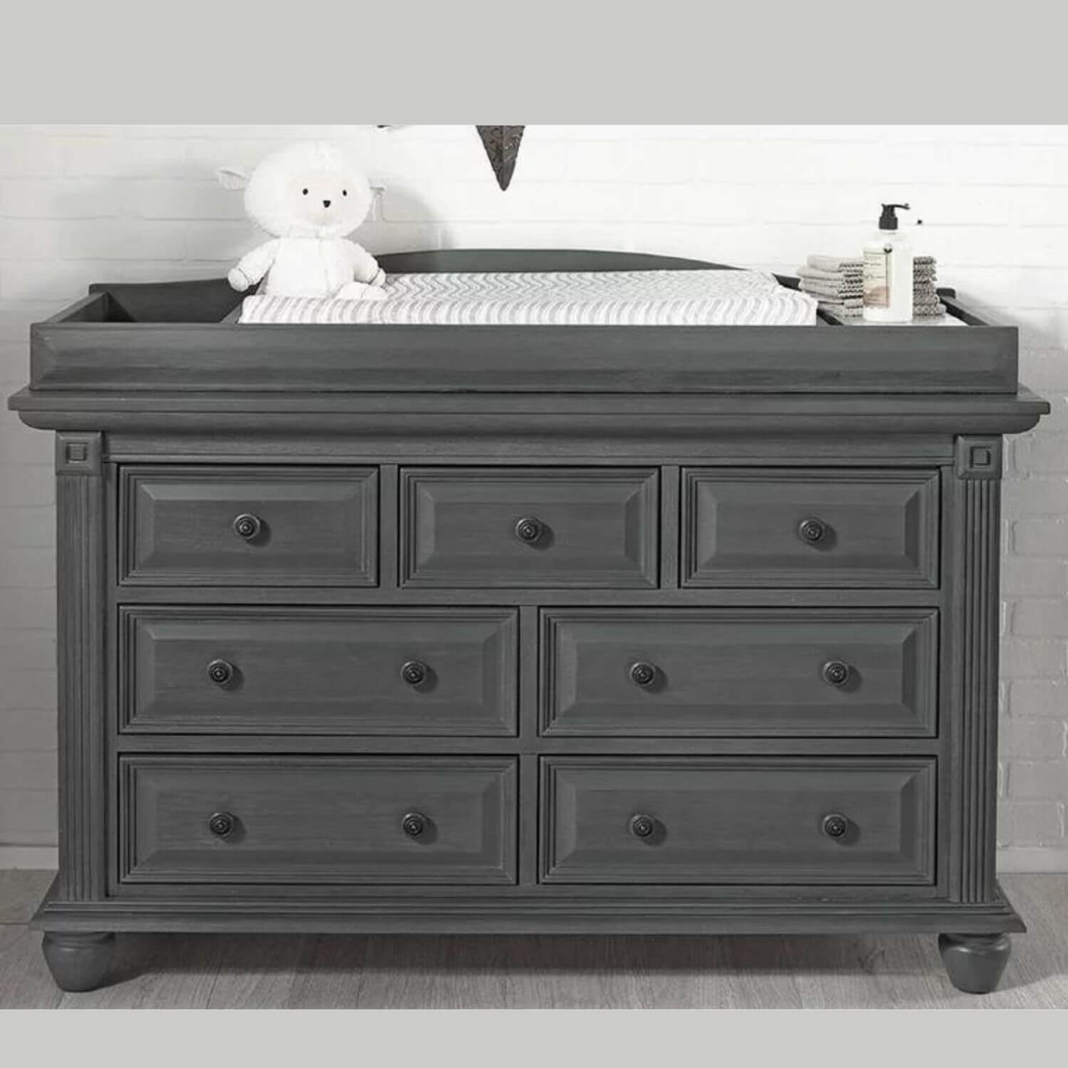 Oxford Baby London Lane Changing Topper | Arctic Gray