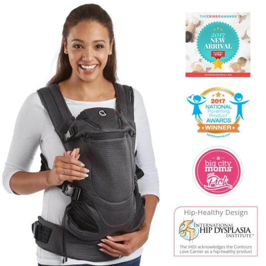 Contours Love 3-in-1 Baby Carrier in Charcoal Grey - Detail