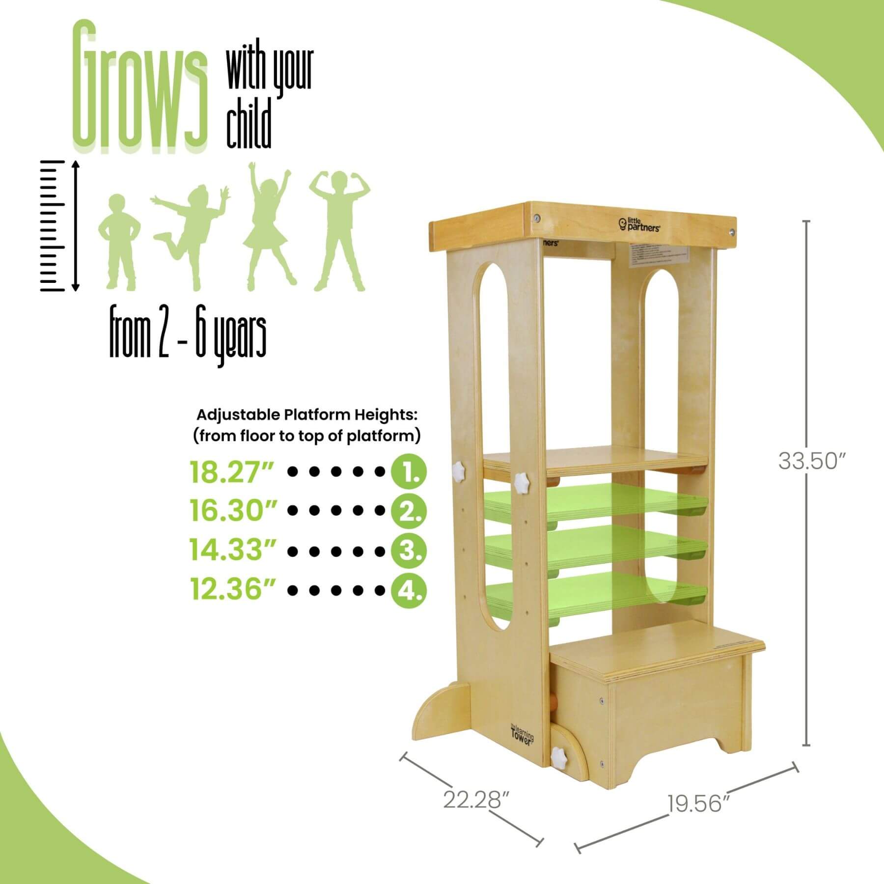 Little Partners Explore 'N Store Learning Tower Natural