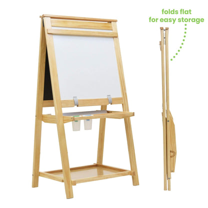Little Partners Folding Artist EZ Easel Natural