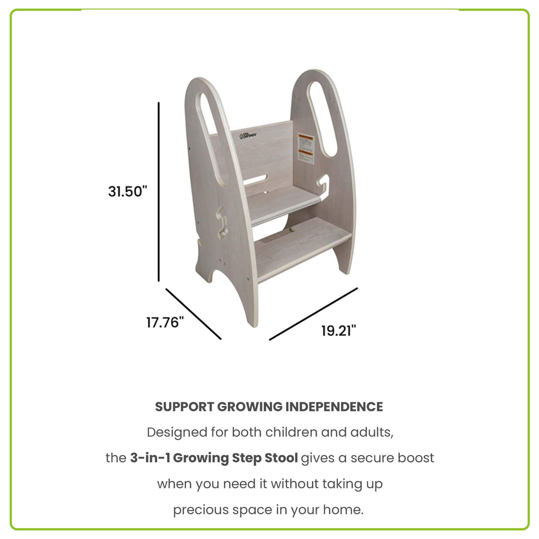 Little Partners 3-in-1 Growing Step Stool Ivory