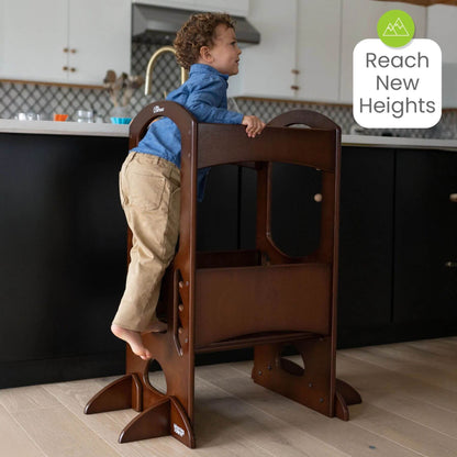 Boy Climbing on Little Partners The Learning Tower Espresso