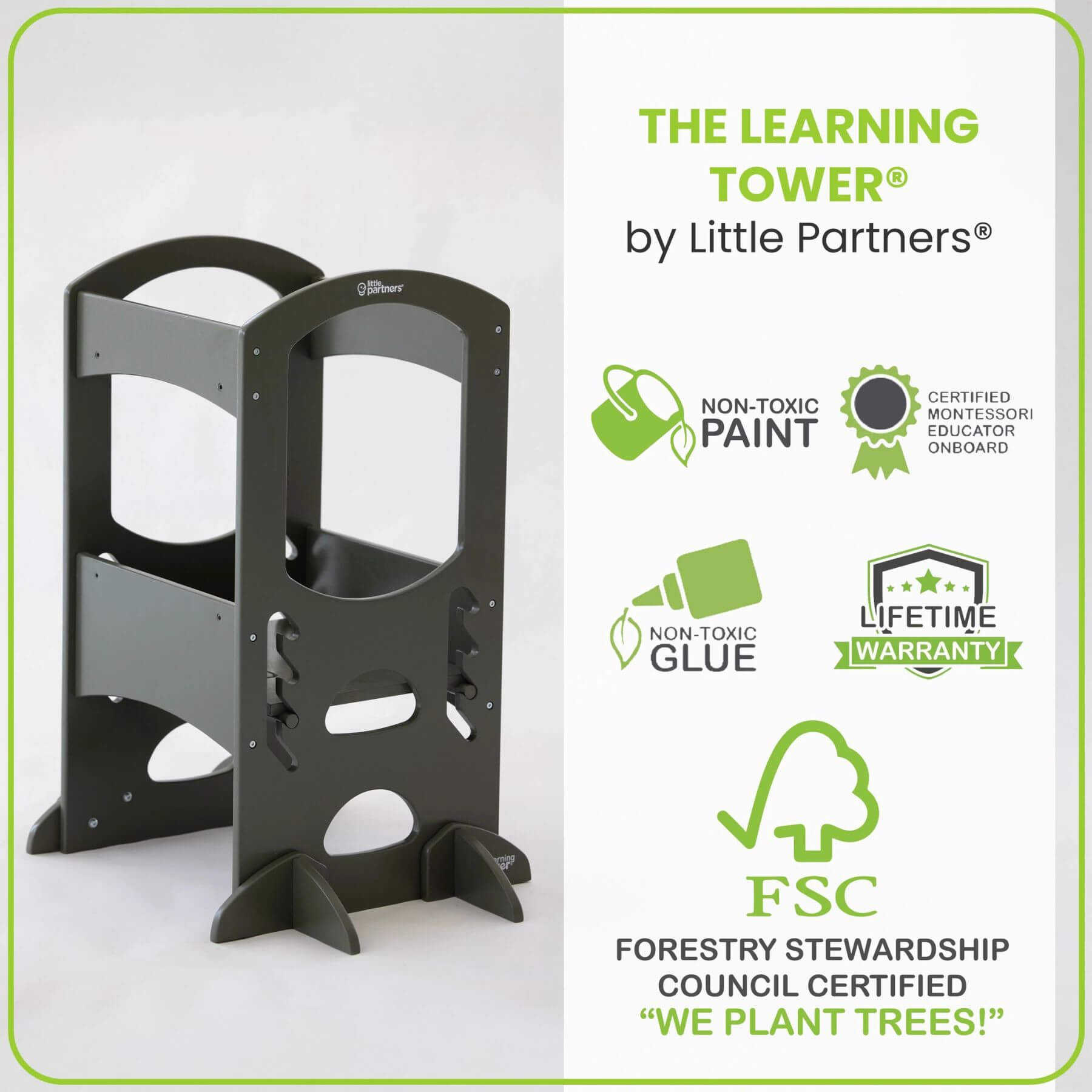 Little Partners The Learning Tower Olive Green