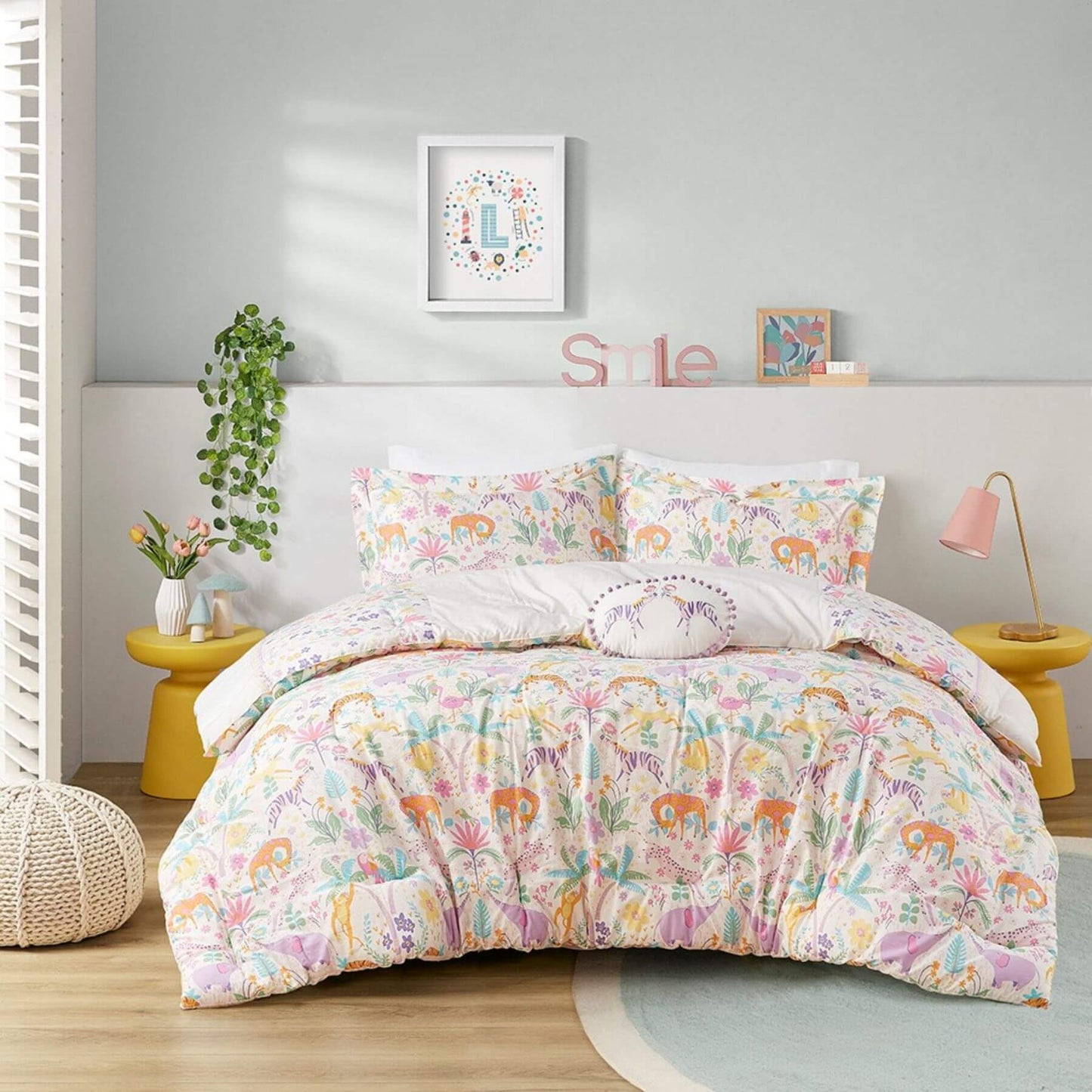 Lulu Floral Reversible Cotton Comforter Set