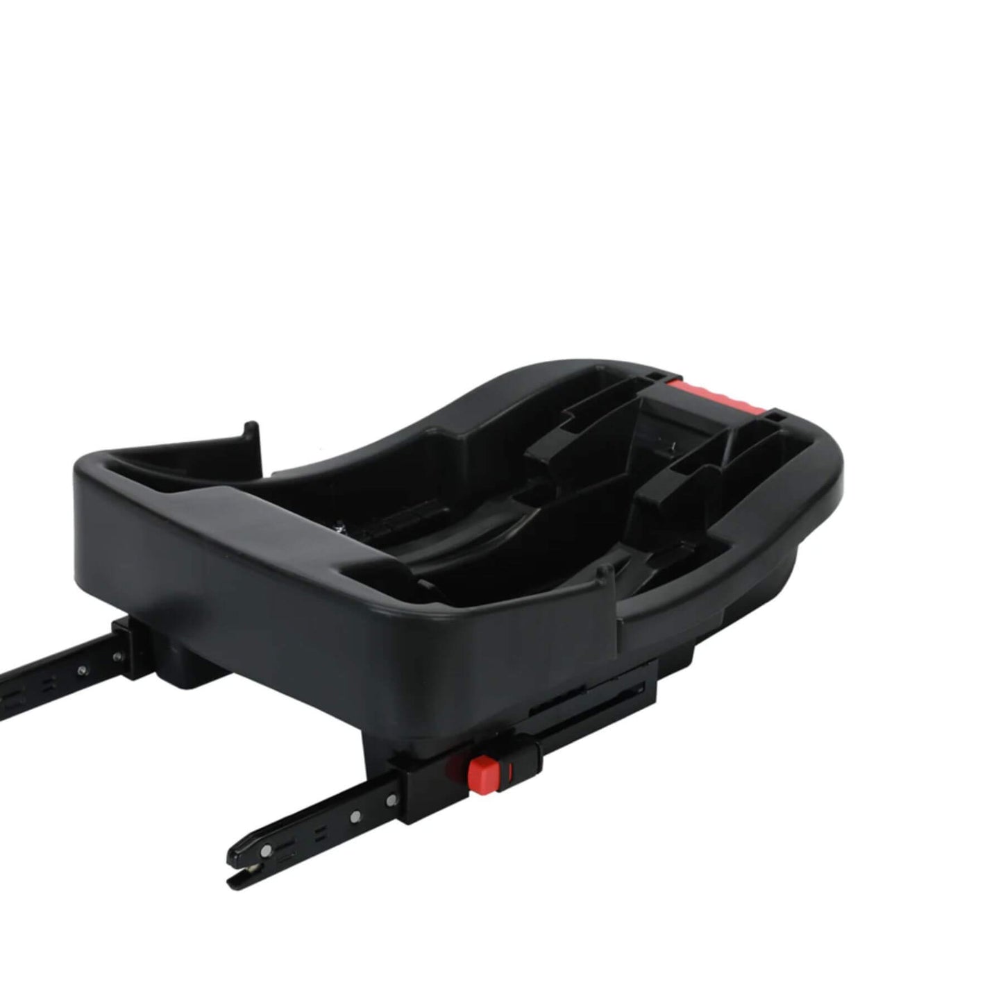 Black car seat base on a white background