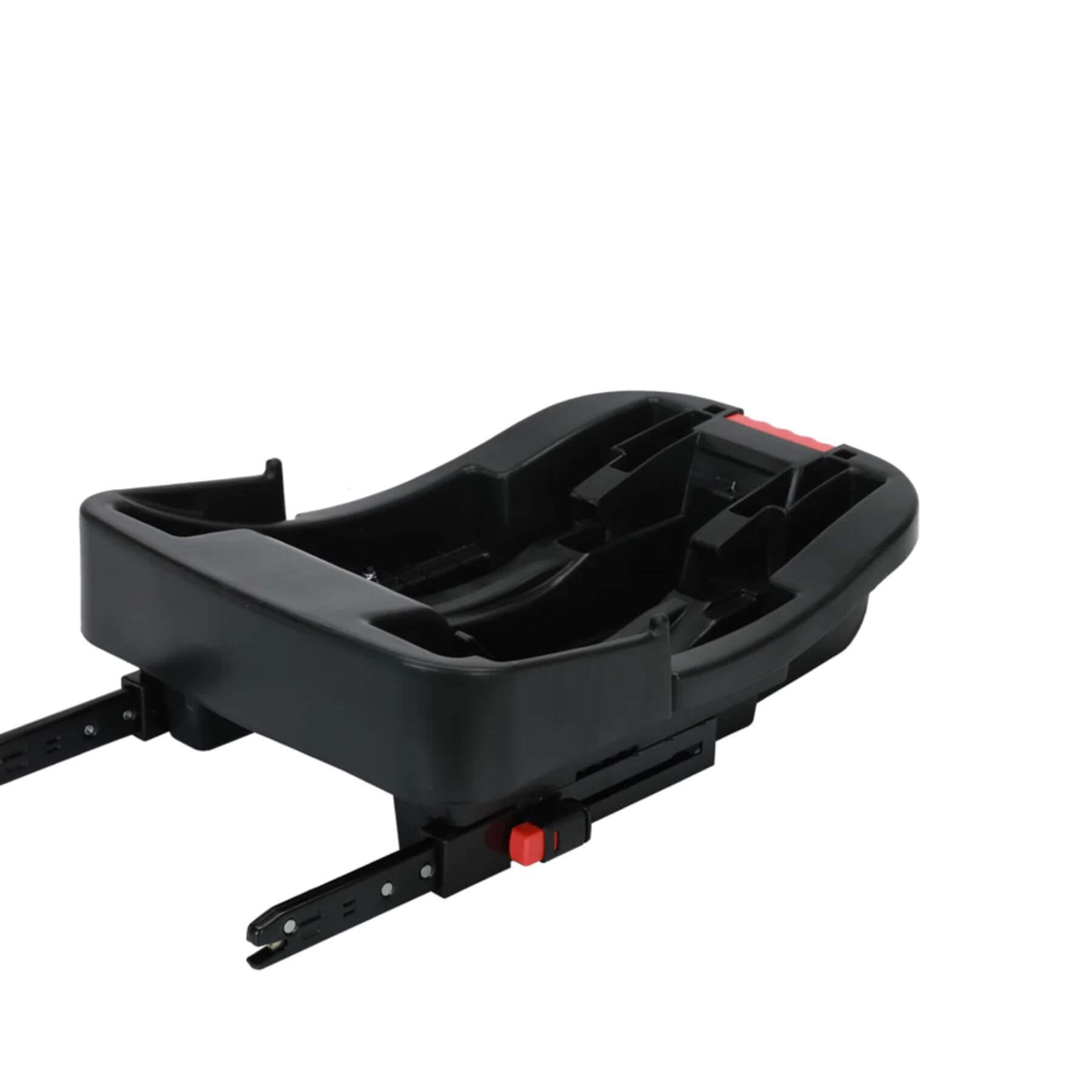 Black car seat base on a white background