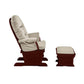 Madison Glider & Ottoman Espresso/Latte