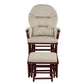 Front View of Madison Glider & Ottoman Espresso/Latte