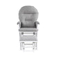 Front View of Madison Glider & Ottoman White/Oyster