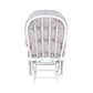 Back View of Madison Glider & Ottoman White/Woven Gray