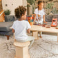 Kids Sitting on RAD Children's Furniture Magda Stool