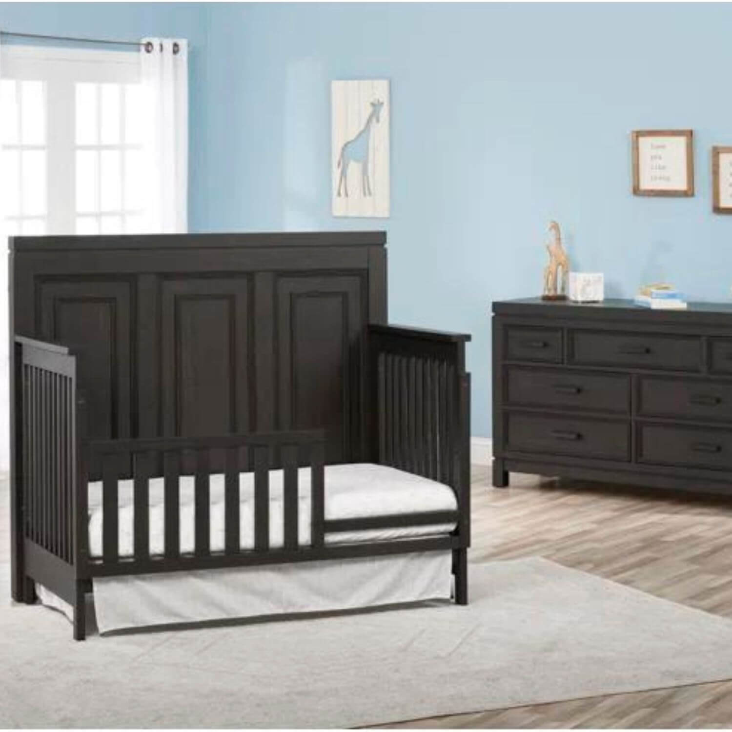 Soho Baby Manchester 4-in-1 Convertible Crib | Black Iron