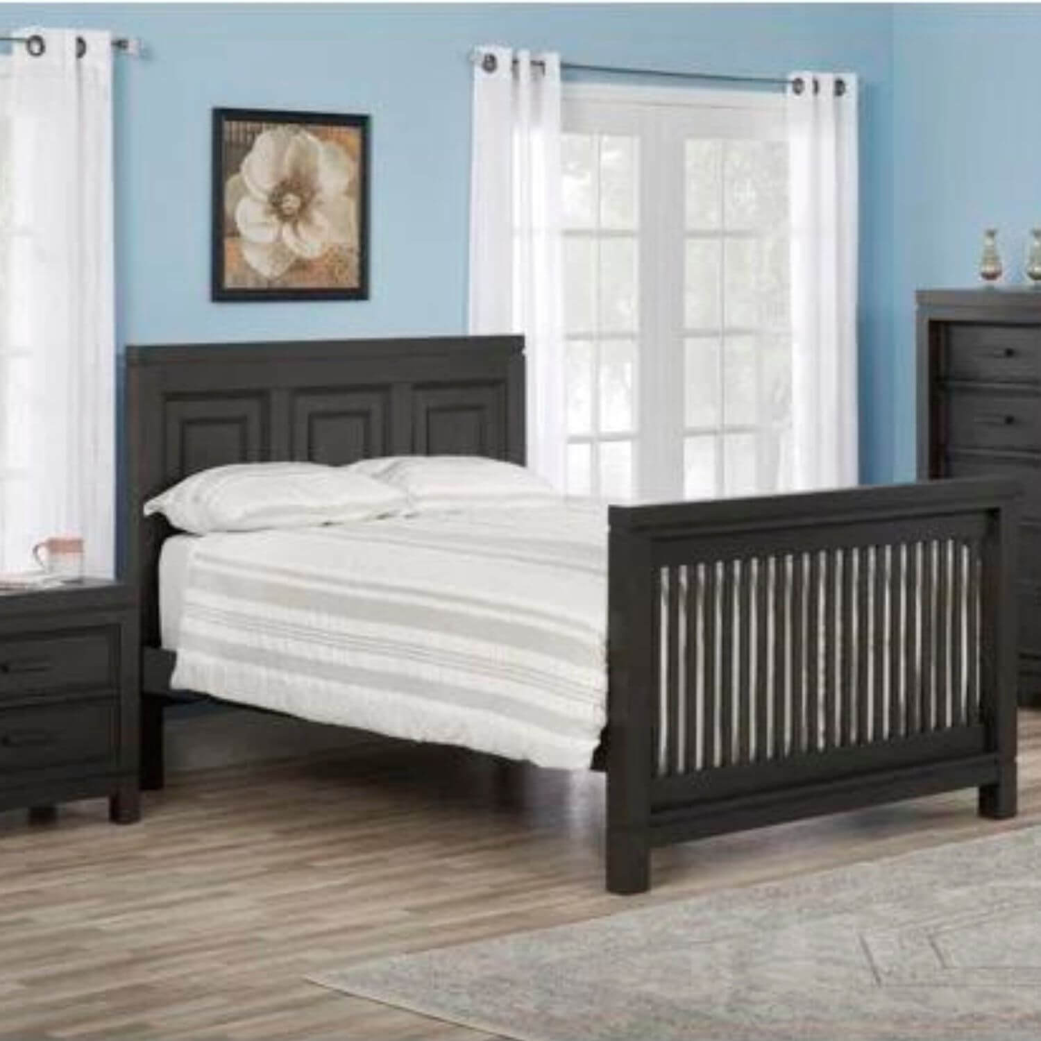 Soho Baby Manchester 4-in-1 Convertible Crib | Black Iron