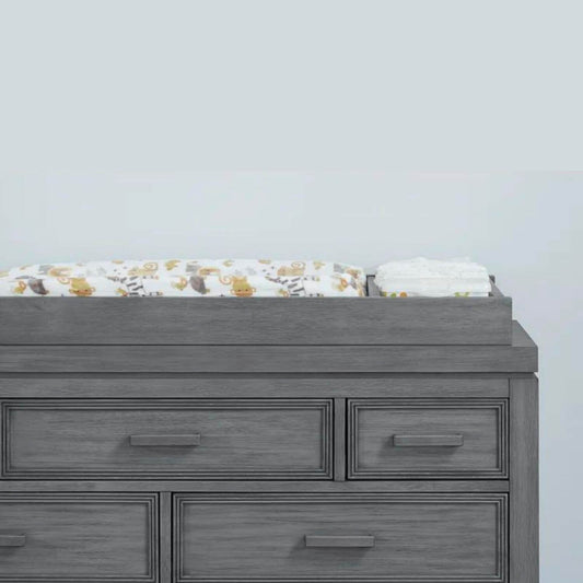 Soho Baby Manchester Changing Topper For 7-Drawer Dresser | Rustic Gray