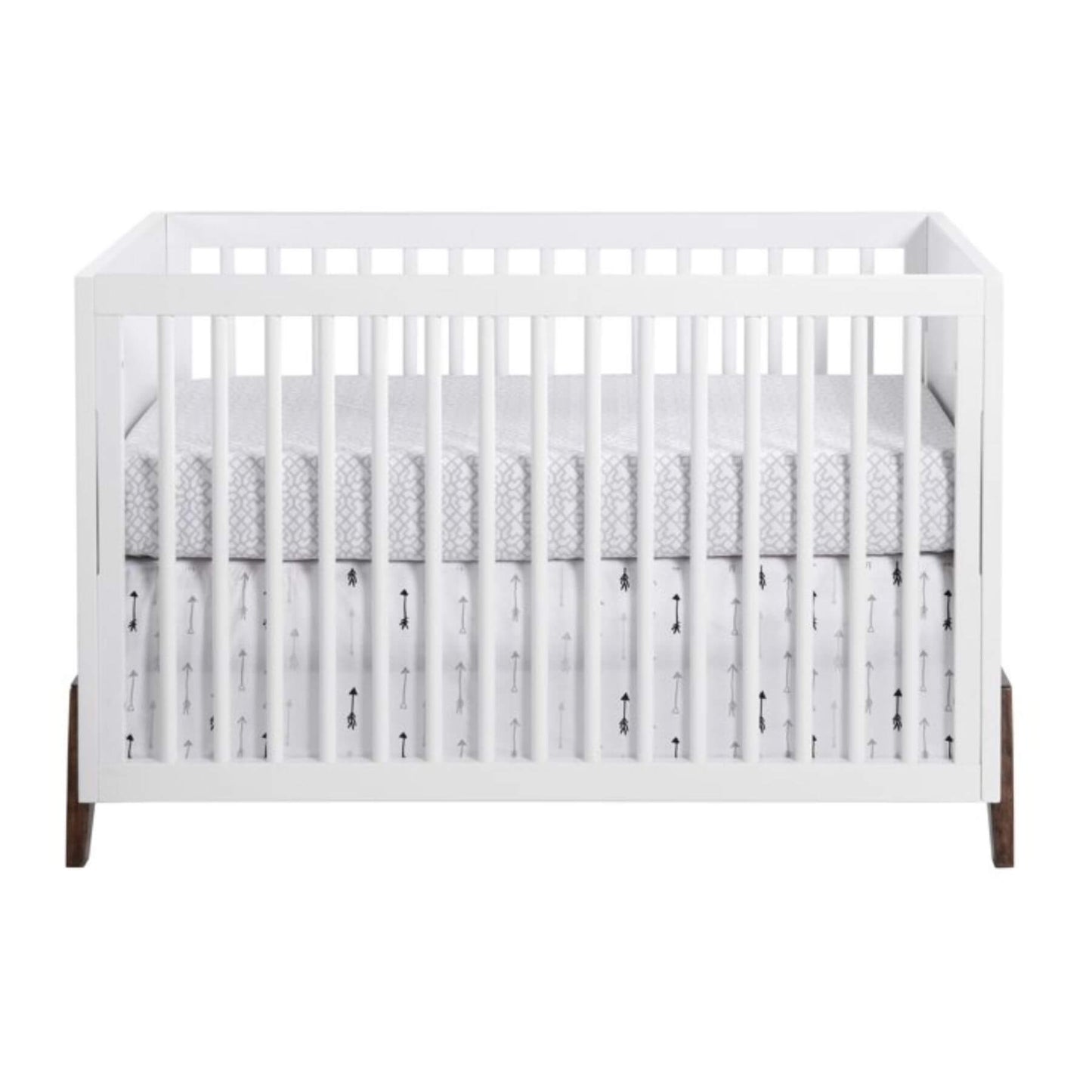 Front View of Oxford Baby Mari 3 In 1 Convertible Crib White