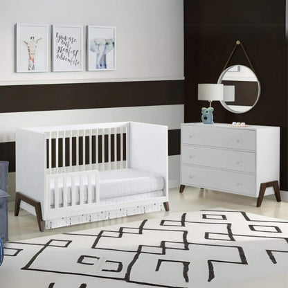 Oxford Baby Mari 3 In 1 Convertible Crib White