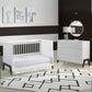 Oxford Baby Mari 3 In 1 Convertible Crib White