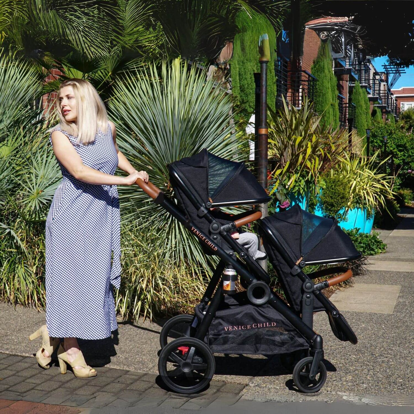 Venice Child Maverick Stroller & 2nd Seat | Eclipse - Lifestyle