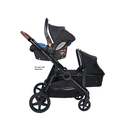Venice Child Maverick Stroller & Bassinet Eclipse - Bassinet & Carseat