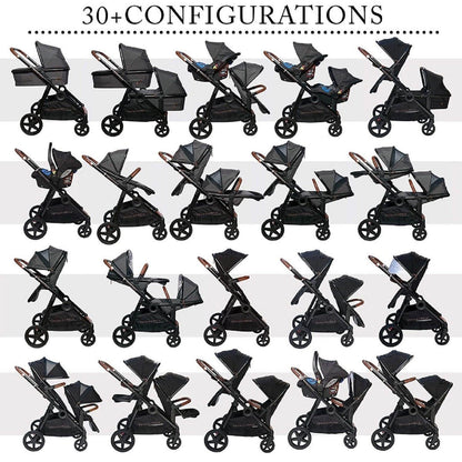 Venice Child Maverick Stroller & Bassinet Eclipse - Configurations