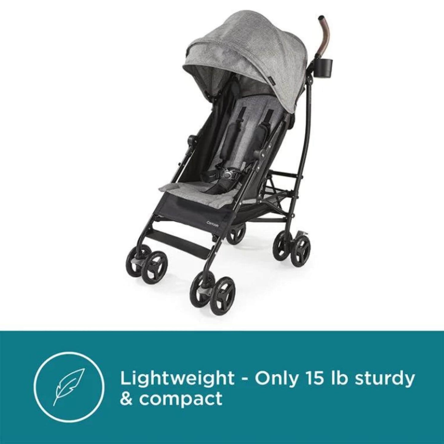 Contours MaxLite Deluxe Umbrella Stroller Graphite Gray - Detail