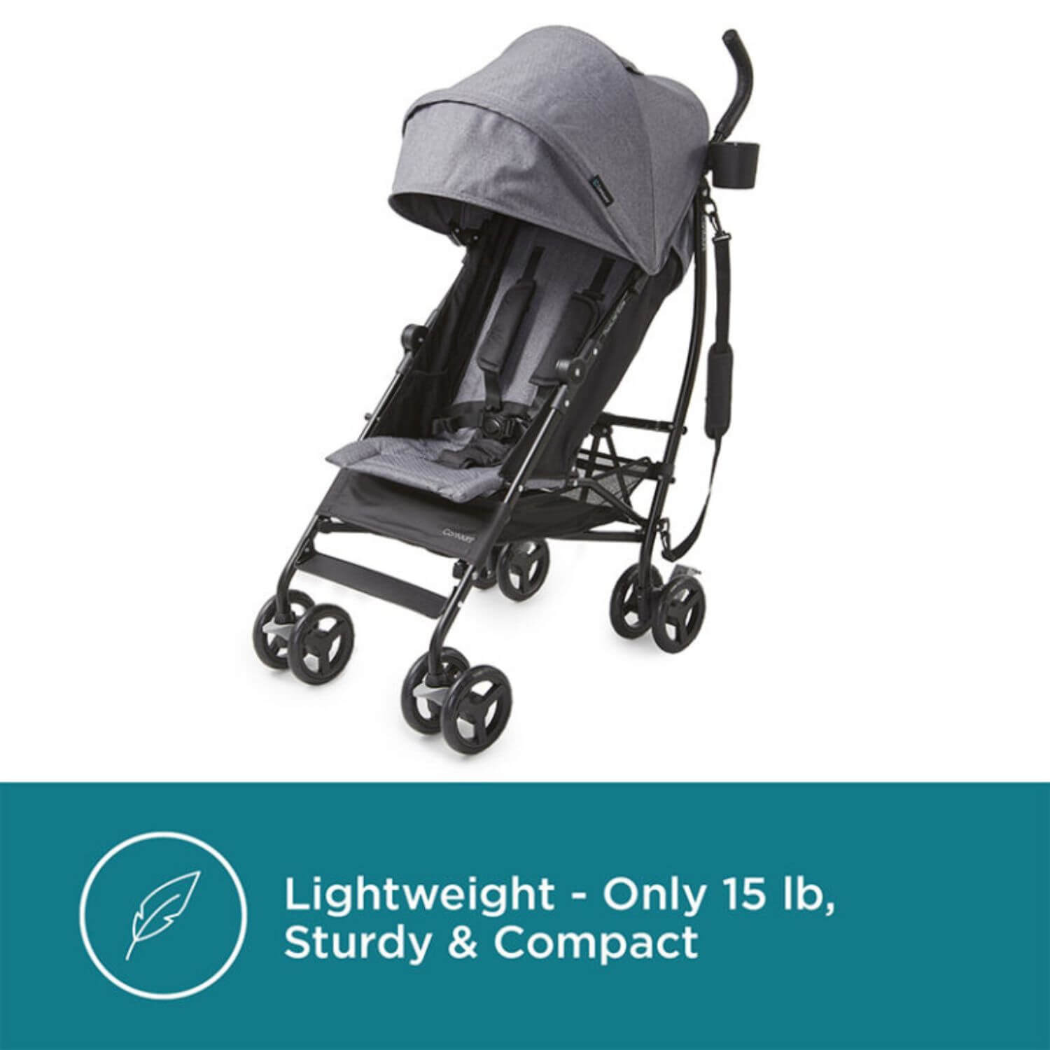 Contours MaxLite Elite Deluxe Umbrella Stroller Graphite Gray - Detail