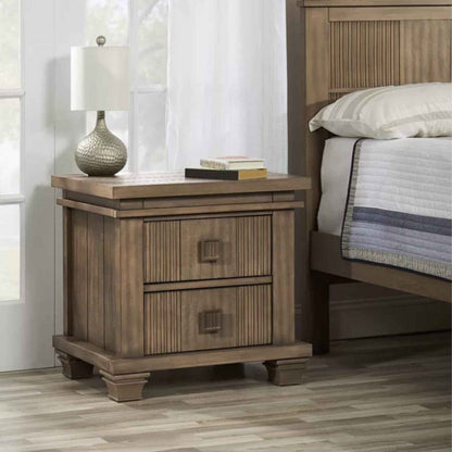 Mayfield 2 Drawer Nightstand Amber Brown