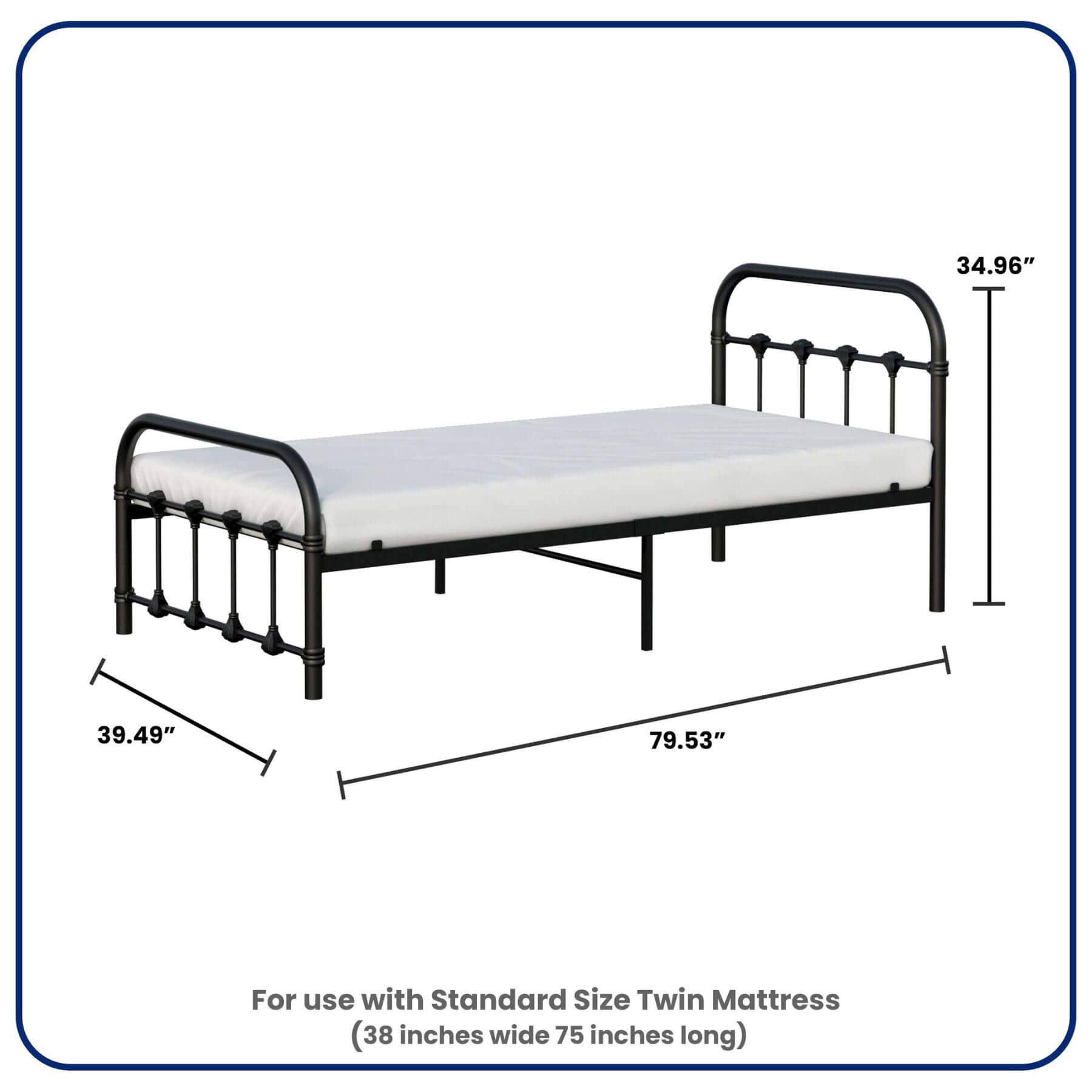 Busy Kids Furniture Melissa Twin Bed Black
