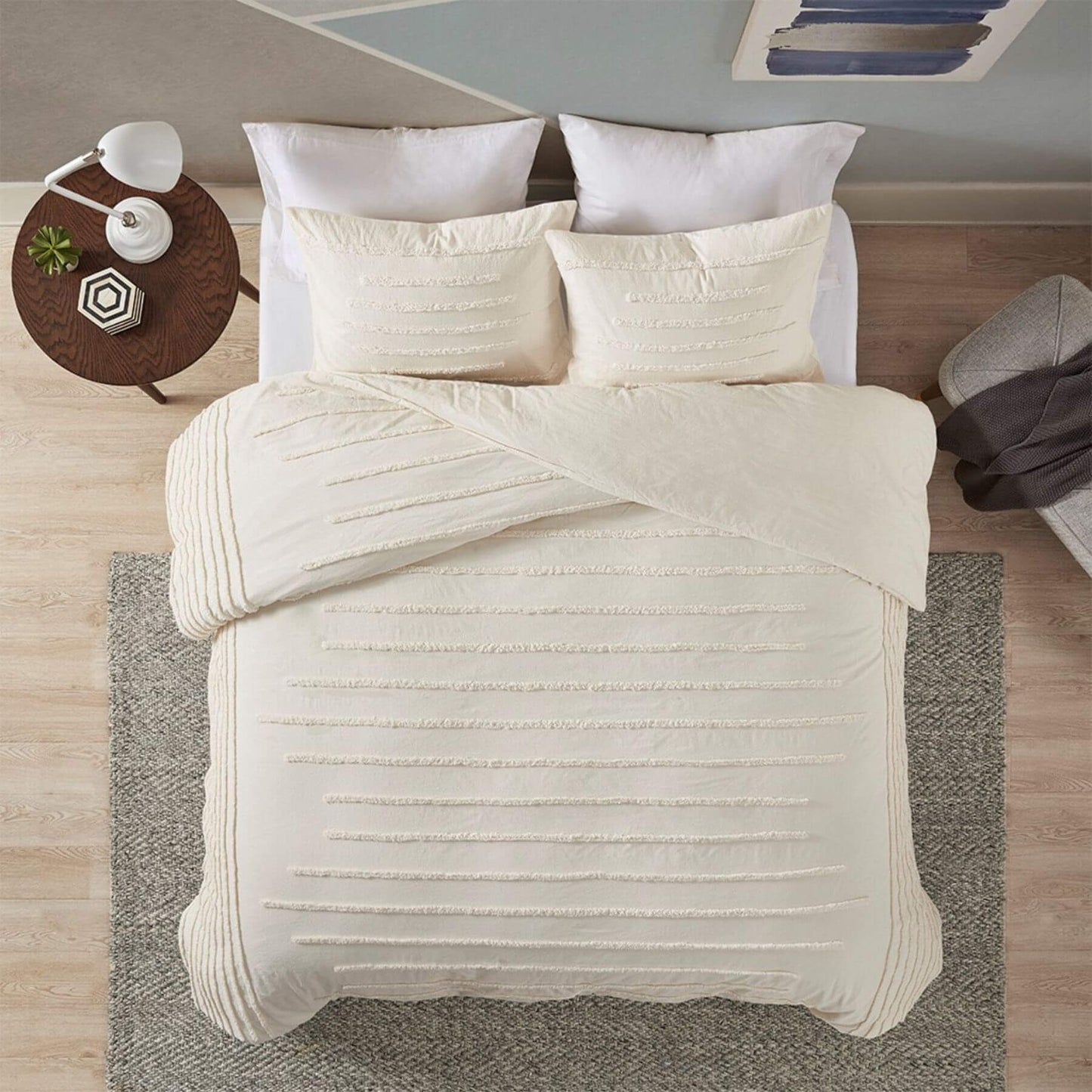 Mercer 3 Piece Cotton Chenille Comforter Set