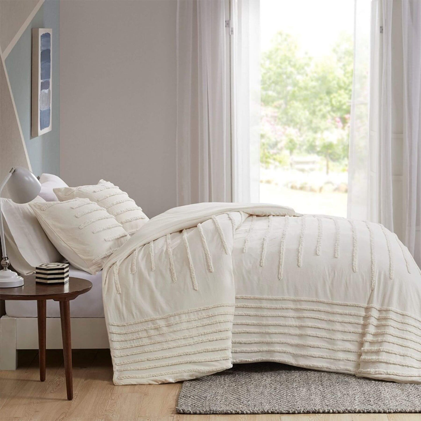 Mercer 3 Piece Cotton Chenille Comforter Set