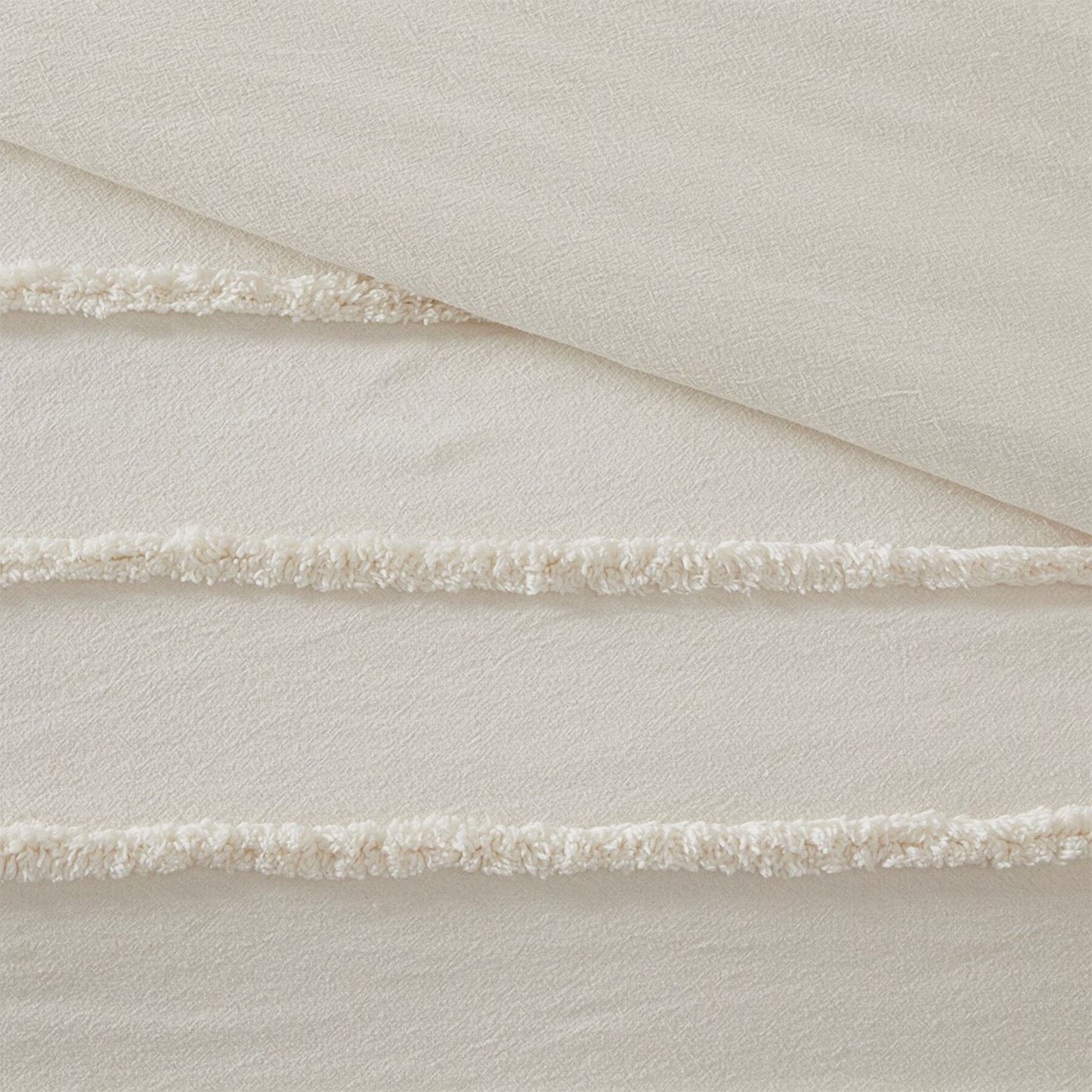 Detail View of Mercer 3 Piece Cotton Chenille Comforter Set