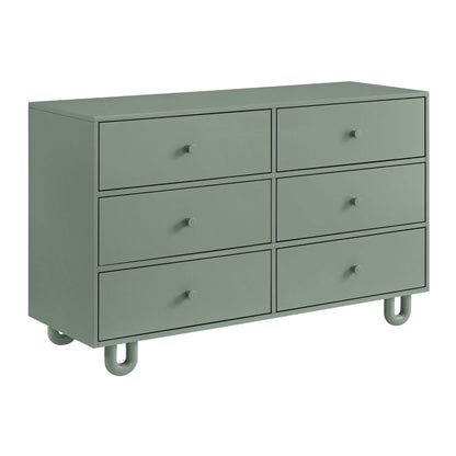 Soho Baby Meridian 6 Drawer Dresser - Olive Green