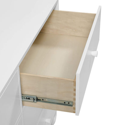 Close-up of Soho Baby Meridian 6 Drawer Dresser - White