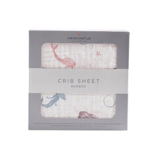 Newcastle Classics Mermaids Bamboo Muslin Crib Sheet