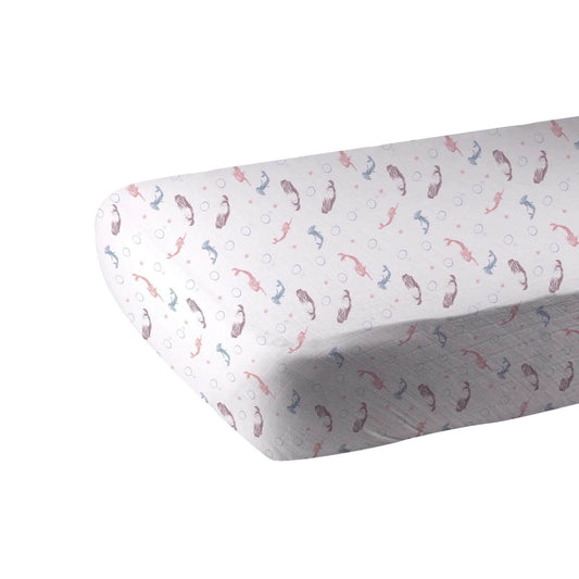 Newcastle Classics Mermaids Bamboo Muslin Crib Sheet