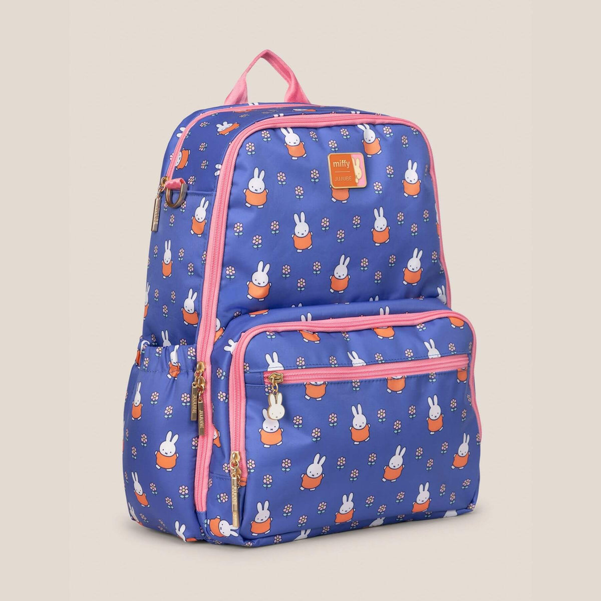 Miffy Flower Fields Zealous Diaper Bag Backpack - Blue & Orange