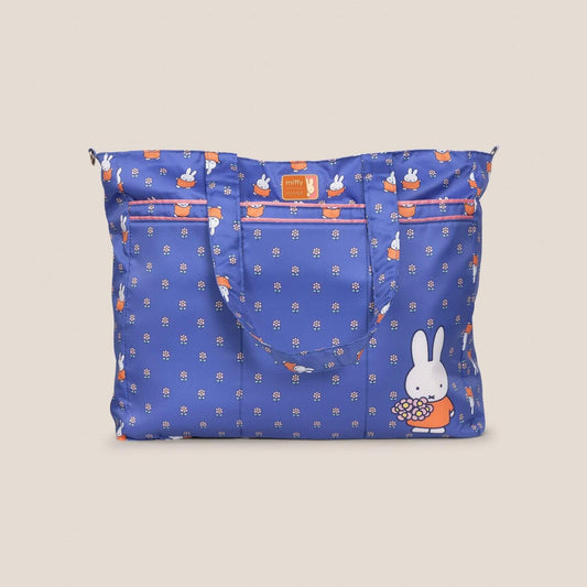 Miffy Flower Fields Super Be large Diaper Bag Duffel - Blue & Orange