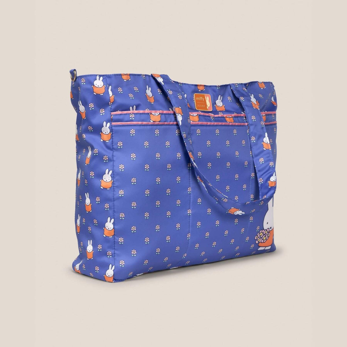 Miffy Flower Fields Super Be large Diaper Bag Duffel - Blue & Orange